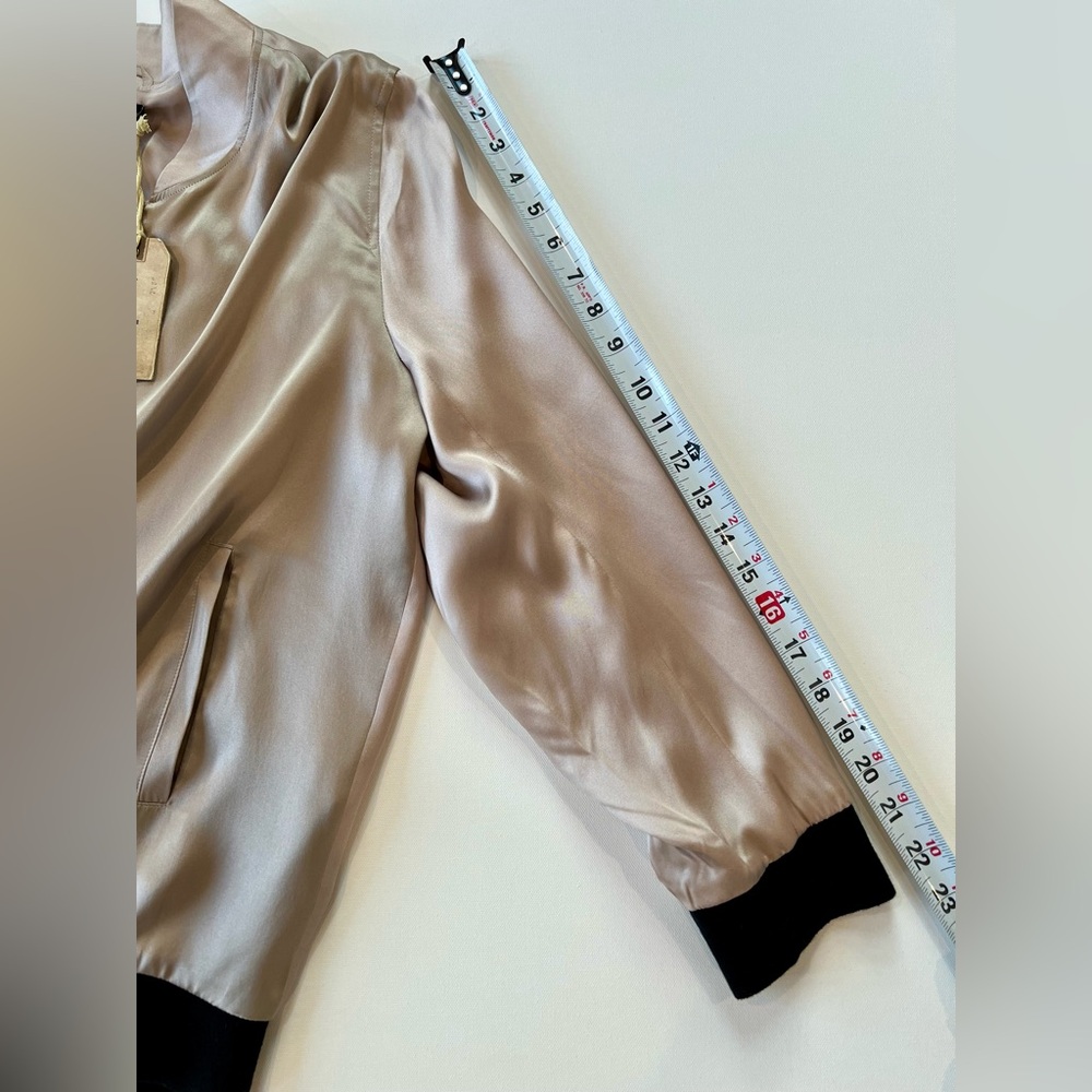 NWT All Saints Light Dusty Rose Size 8 Italian 100% Silk - Picture 7 of 11